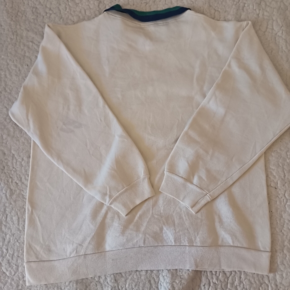 Vintage  Cal Cru Galveston Island TX Classic Collar Sweatshirt, Size M, White - Picture 3 of 7
